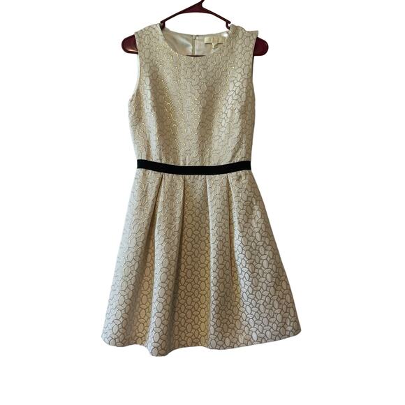 Erin Fetherston Gold Metallic Dress Size 2 Evening Out Dance Romantic Event - Picture 1 of 7